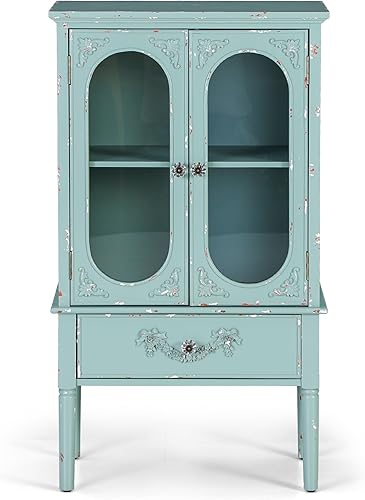 Miniatura 8 de PHI VILLA Armario decorativo con puertas, armario de exhibición para aparador de buffet para sala de estar, gabinete de almacenamiento pequeño