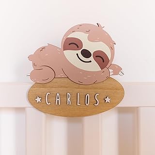 WONDEE Vintiun Plaque Decoration Baby Room Children's Bear Wooden Names for Doors and Room Girls and Boys, Original Personalized Things/Gifts for Babies