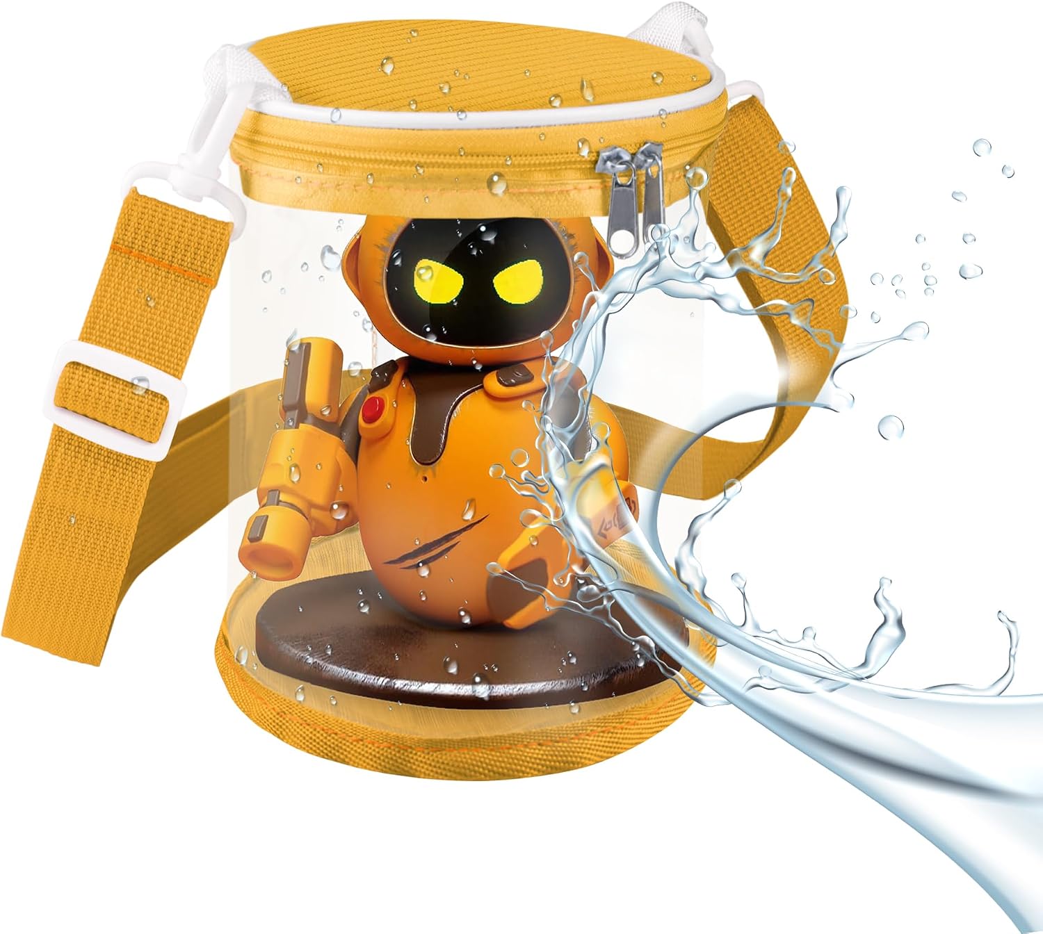 Display Bag Compatible with Eilik Cute Robot Pets, Carrying Case Compatible with Eilik DQ Robot, Yellow, Bag Only