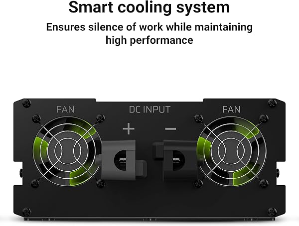 Green Cell® 1500W/3000W 12V 220V/230V Onda Pura Inverter Invertitore di Tensione Fotovoltaico DC AC per Camper Auto Convertitore di Potenza, Trasformatore sinusoidale Pura Porta USB per Batteria Auto - 5