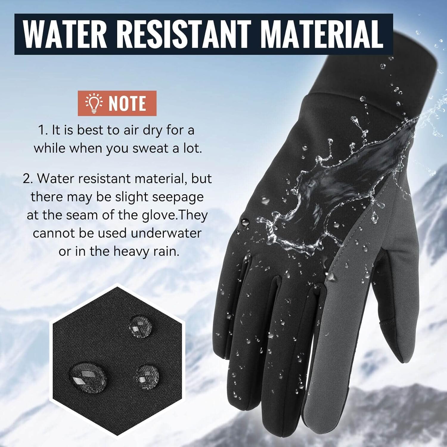 OZERO Winter Touchscreen Gloves and Winter Warm Beanie