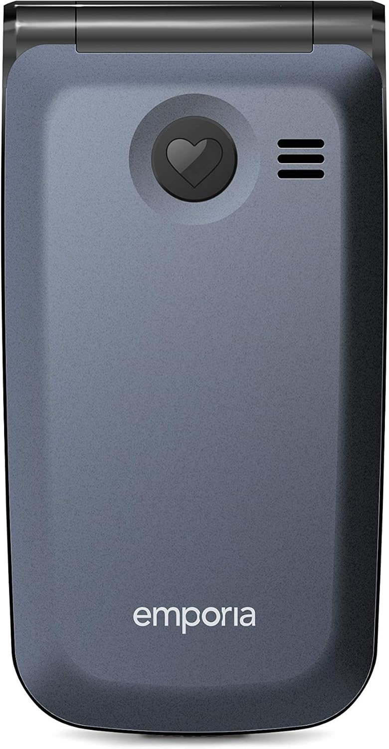 Back of the Emporia Active Glam 4G showing the SOS button