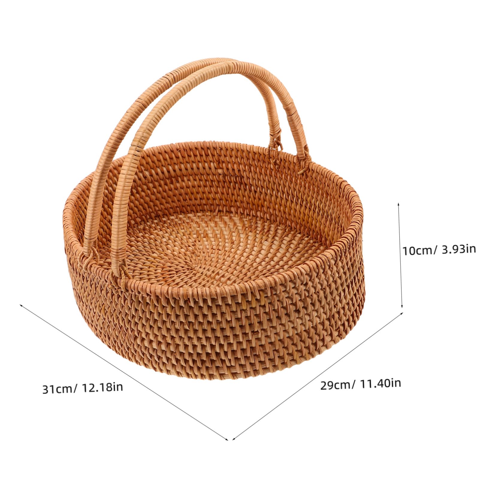 HANABASS Cestas De Almacenamiento De Cocina Cestos Almacenaje Cesta De Almacenamiento De Ratán Light Brown