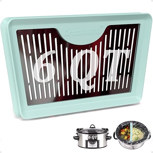 CrockWall Divisor de cocción lenta de 6 cuartos de galón, uso con forros de cocción lenta  Inserto divisor para olla de cocción lenta, silicona de