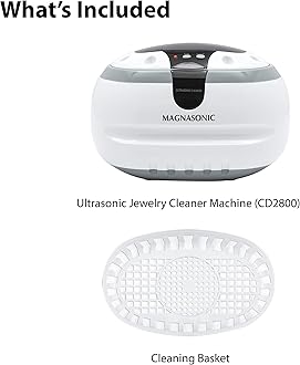 Professional Ultrasonic Jewelry and Eyeglass Cleaner Cleaning Machine (White)
