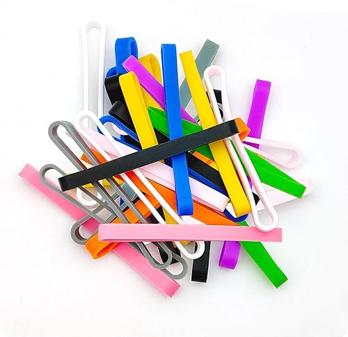 40 bandas de goma de silicona de 3 pulgadas, bandas de goma de colores, bandas elásticas de goma de colores surtidos para libros, tarjetas de