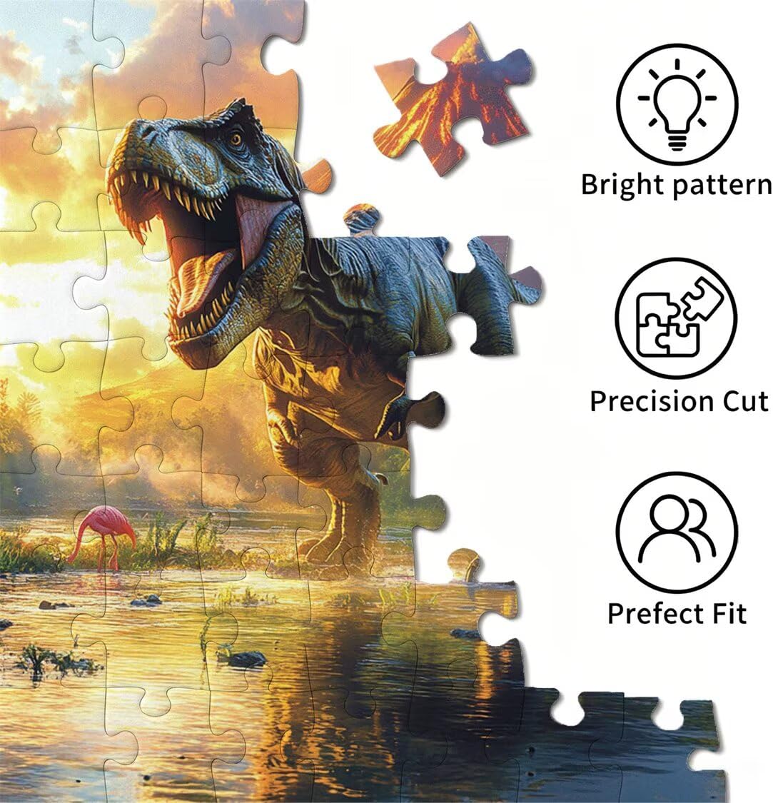 Puzzle 3000 elementów dla dorosłych, gry rodzinne, wulkan dinozaurów, n-360