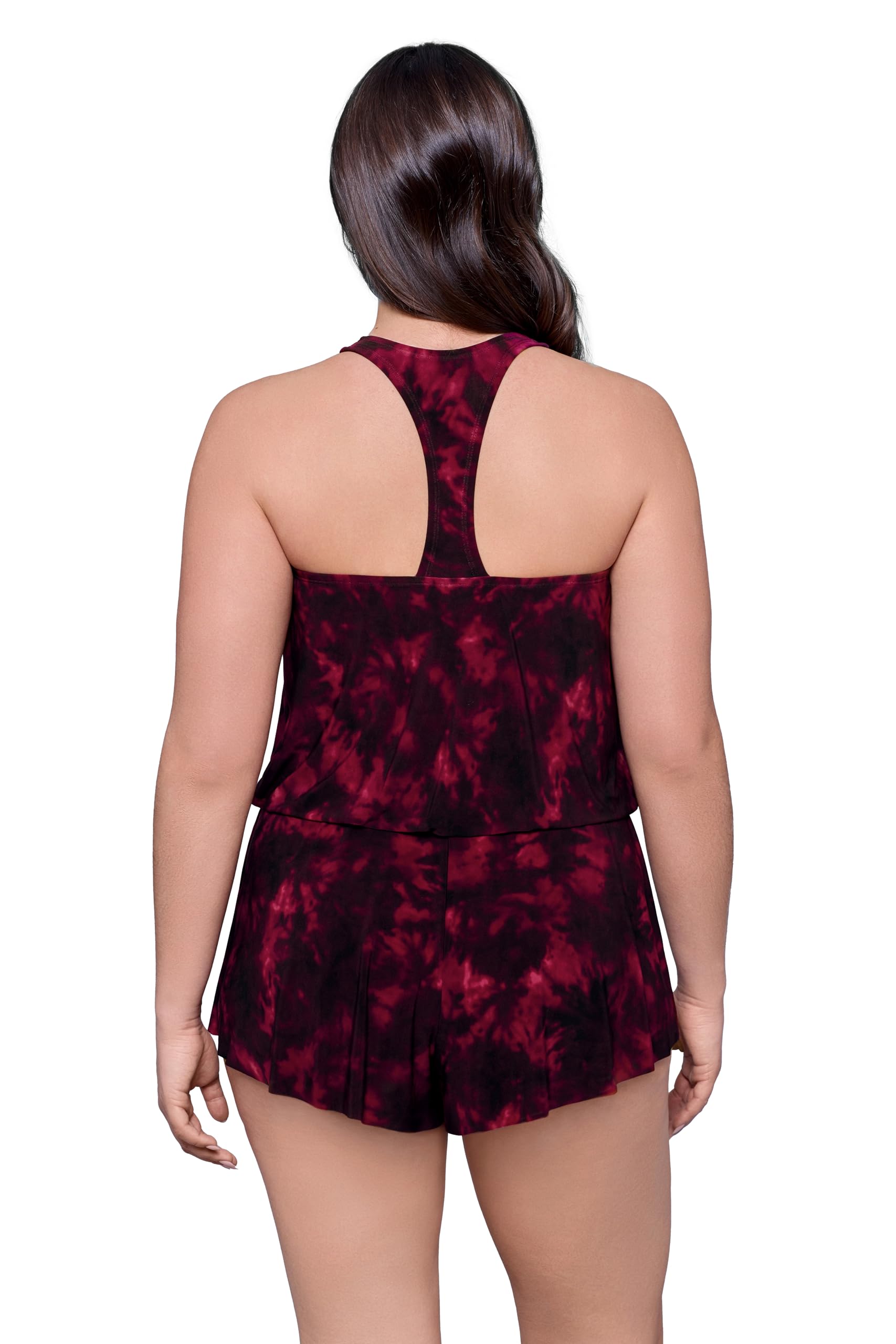 Aqua Green Damen Racerback Swim Romper Badeanzug