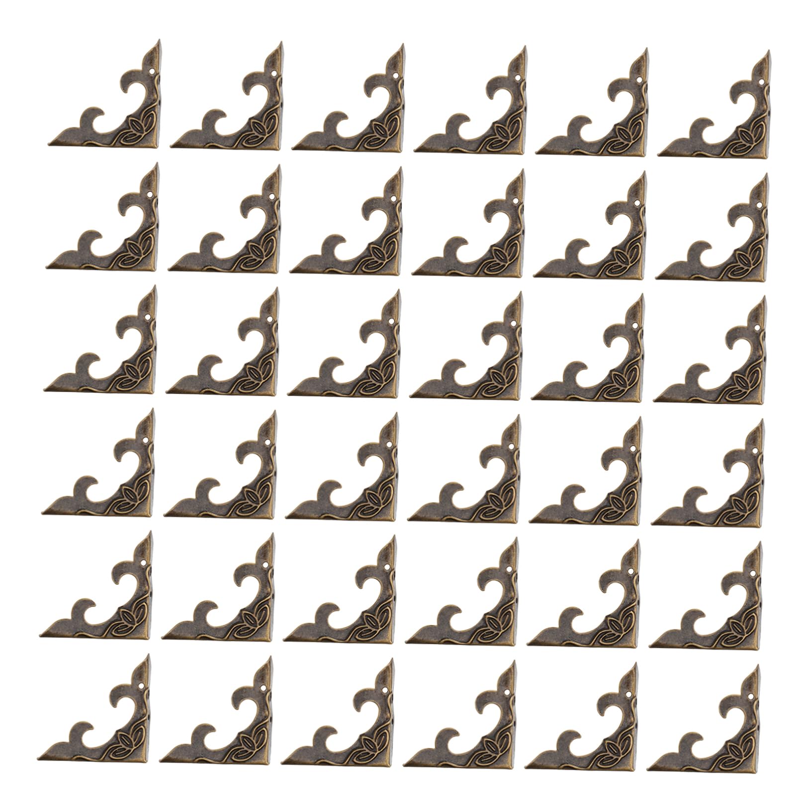 CIMAXIC DIY Decorative Metal Corners for Bookshelf 40pcs Book Corner Protectors Furniture Edge Protectors