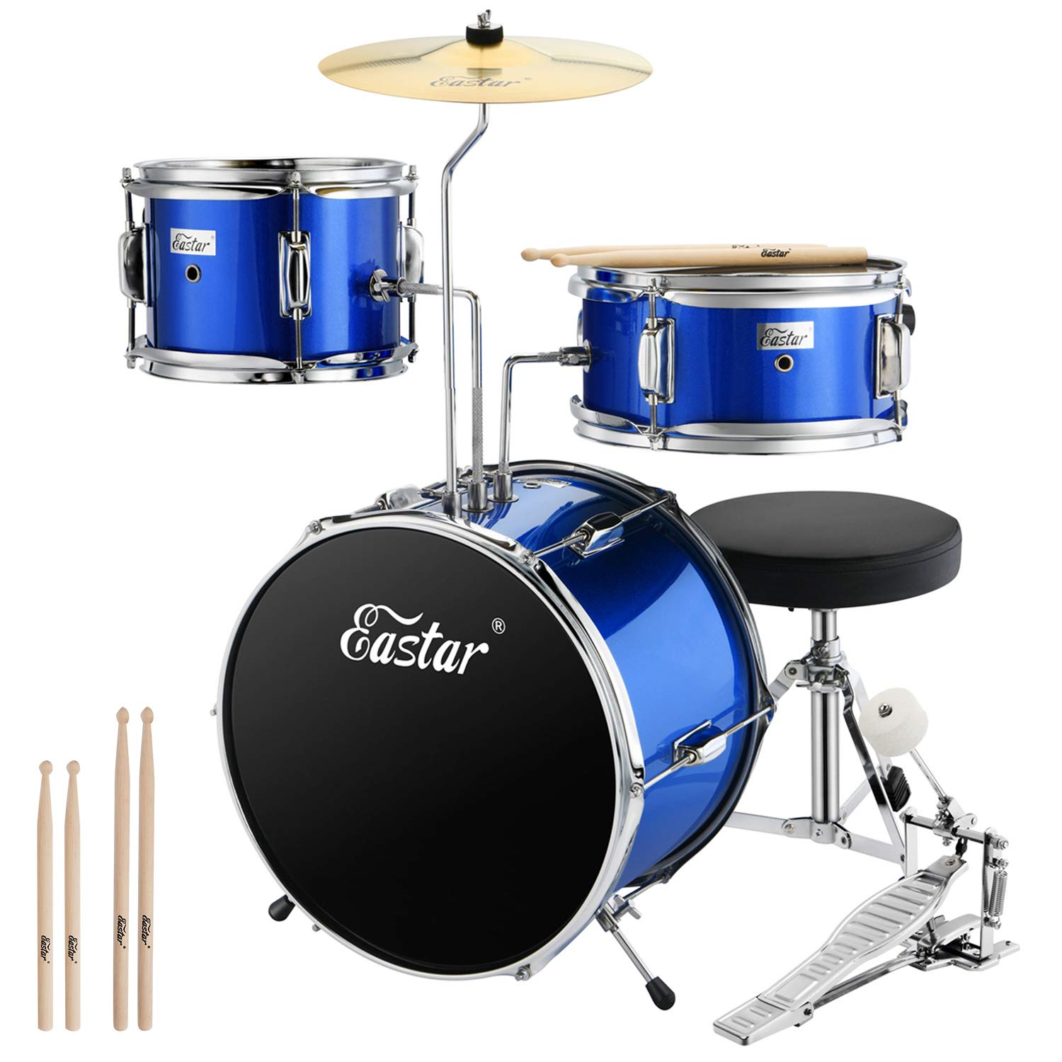Buy Drum Set Kids Eastar,Drum Kit for Beginners, with Adjustable Throne