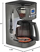 Vista 9 de Cuisinart Cafetera de 14 Tazas, Máquina de Café Programable PerfecTemp con Jarra de Vidrio, Configuración de 1-4 Tazas, Control de Fuerza de Acero