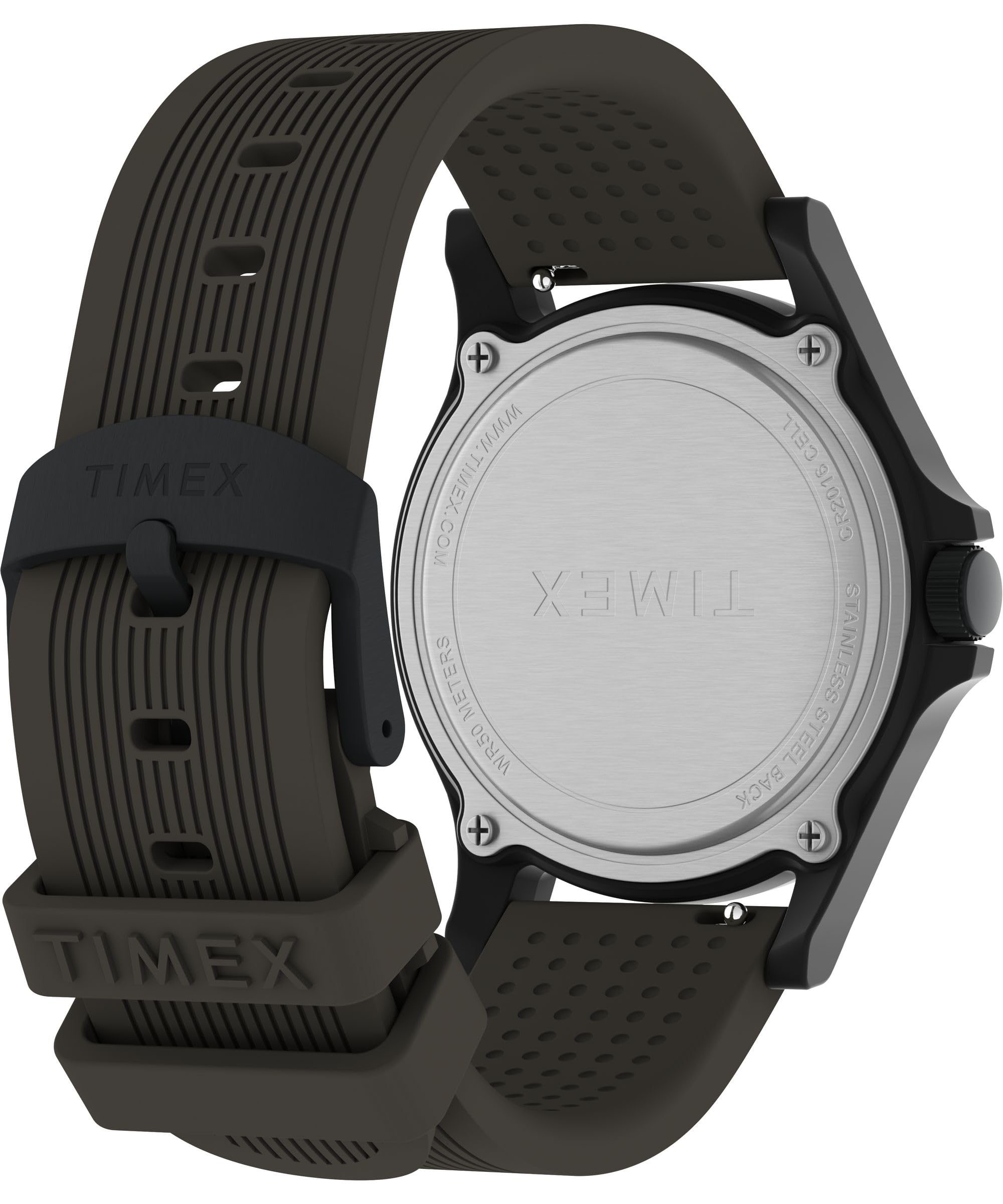 Timex TW4B08100 Expedition Acadia Montre pour Homme avec Bracelet en Cuir et Nylon Noir