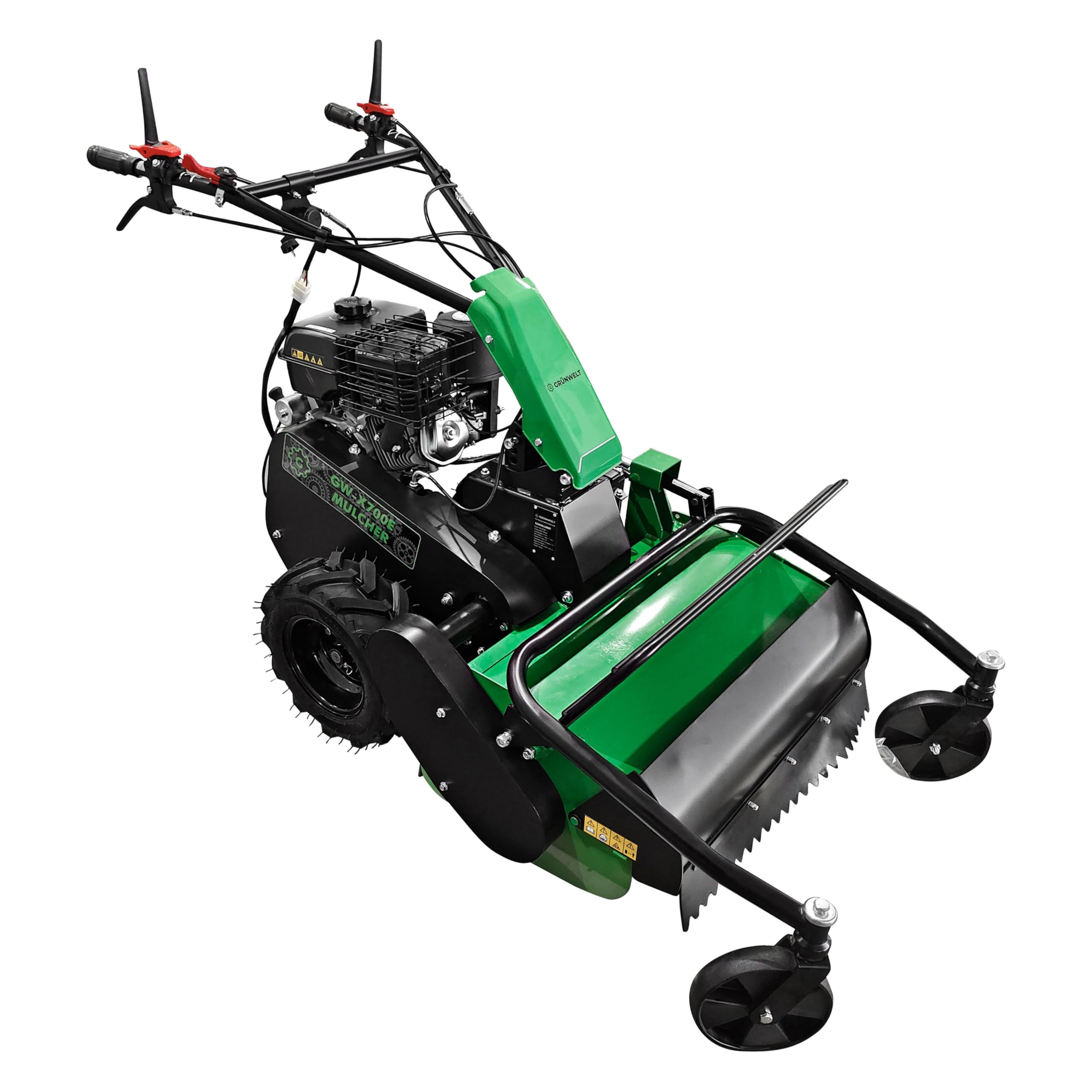 Grünwelt GW-X700E - Mulcher con arranque electrónico (cortacésped y aceite de motor)
