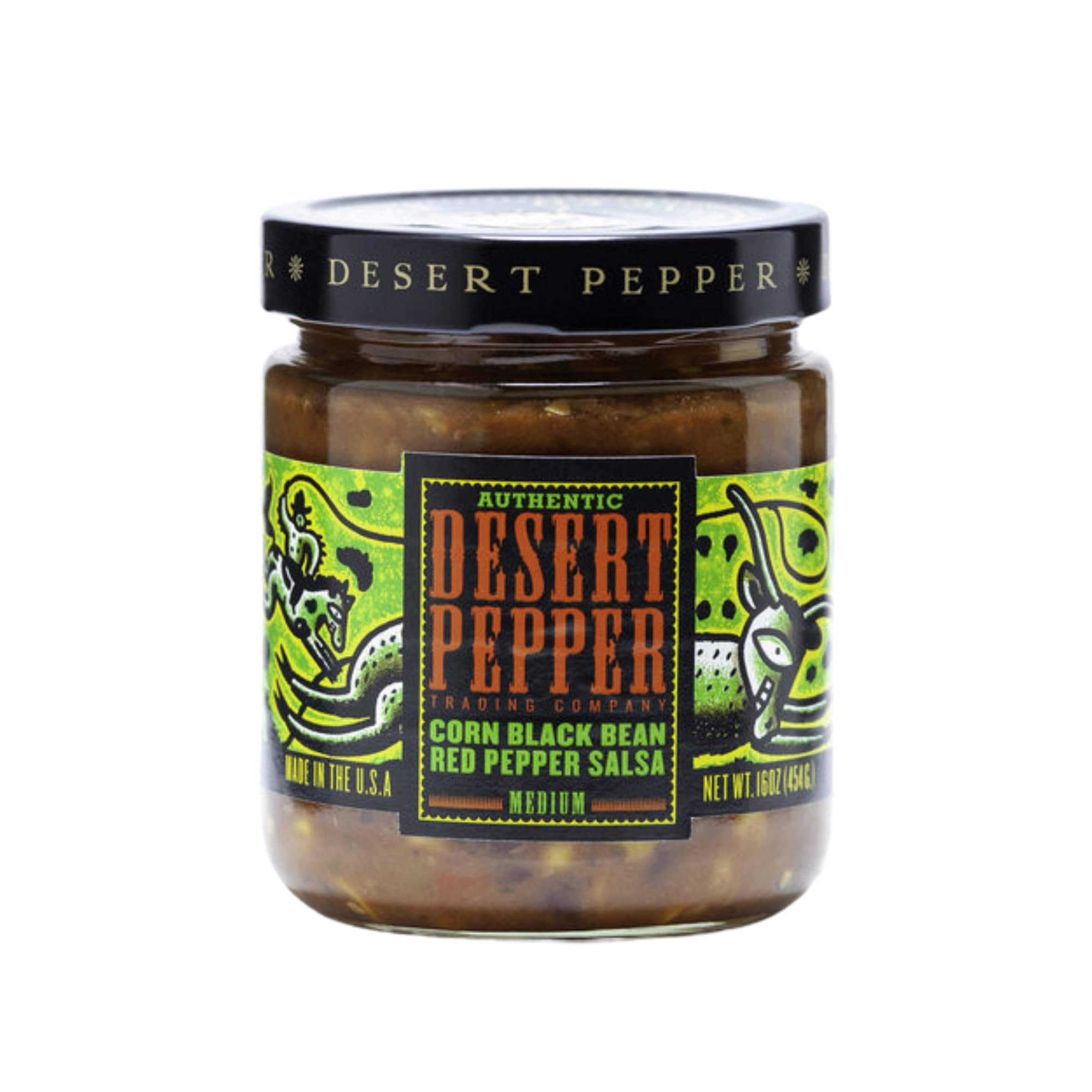 Desert Pepper Trading Corn Black Bean Red Pepper Salsa -- 16 oz