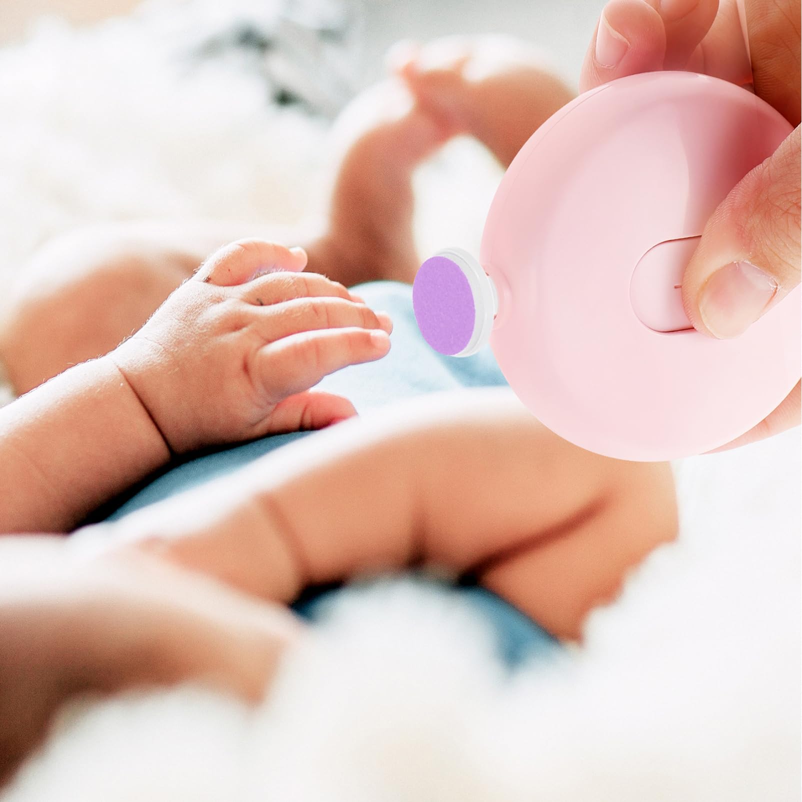 Homoyoyo Baby Nail Grinders Replacement Parts 12 Pack Nail File Pads Trimmer Heads for Infants