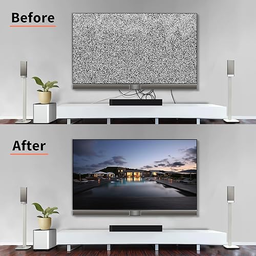 Miniatura 7 de Paquete de 2 cables de TV para montaje en pared, kit de gestión de cables de TV oculta cables de TV detrás de la pared, kit de ocultador de cable de