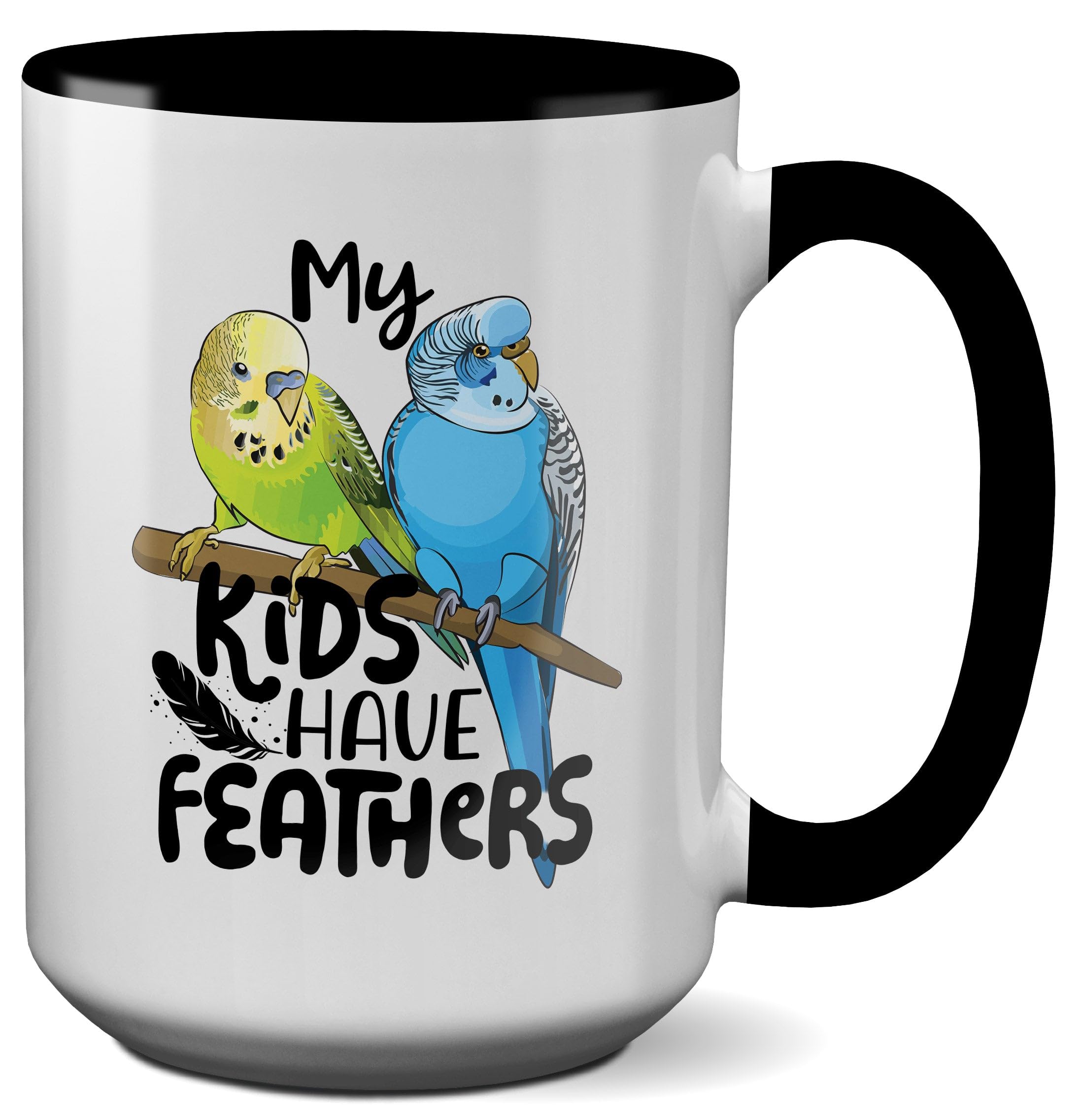22Feels Taza Grande De Periquito De Regalo Para Mascotas, Divertida, Para Mujeres, Hombres, Niñas, Niños, Pájaros, Mamá, Papá, Lindo Animal Taza De Café (15 Onzas