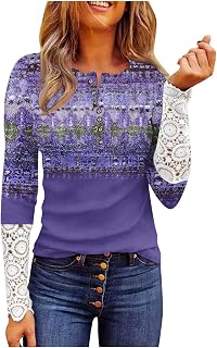 Womens Tops, Autumn Clothes Women, Long Sleeve Tops Women, Jumpers for Women UK, Womens Tops Size 16, wrap Tops for Women, Womens Summer Tops, Womens Office wear, Aran Jumpers Women, Purple, 3X-Large