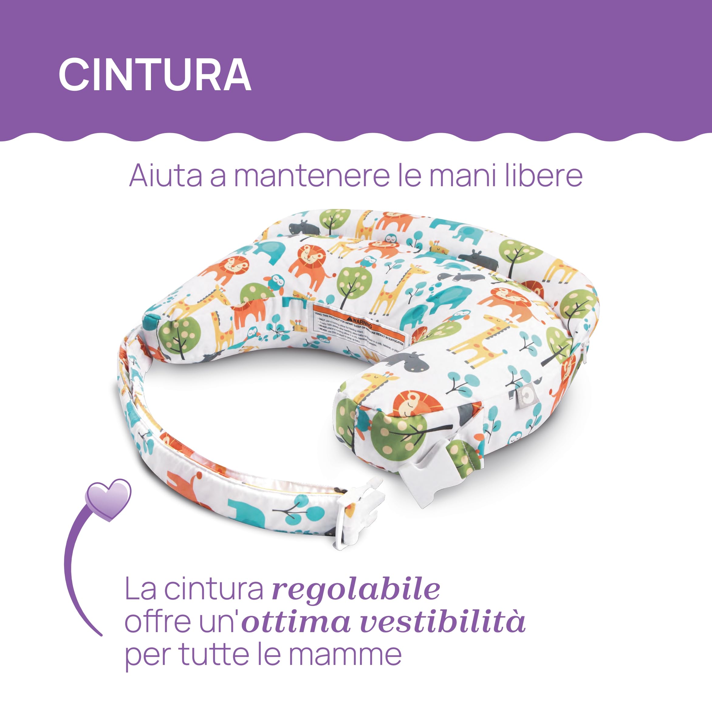 Boppy Cuscino Allattamento Deluxe, Supporto per Allattamento al Seno e con Biberon, Forma Ergonomica con Supporto per Mamma e Bambino, Imbottitura Piena, Sfoderabile e Lavabile in Lavatrice, 0M+