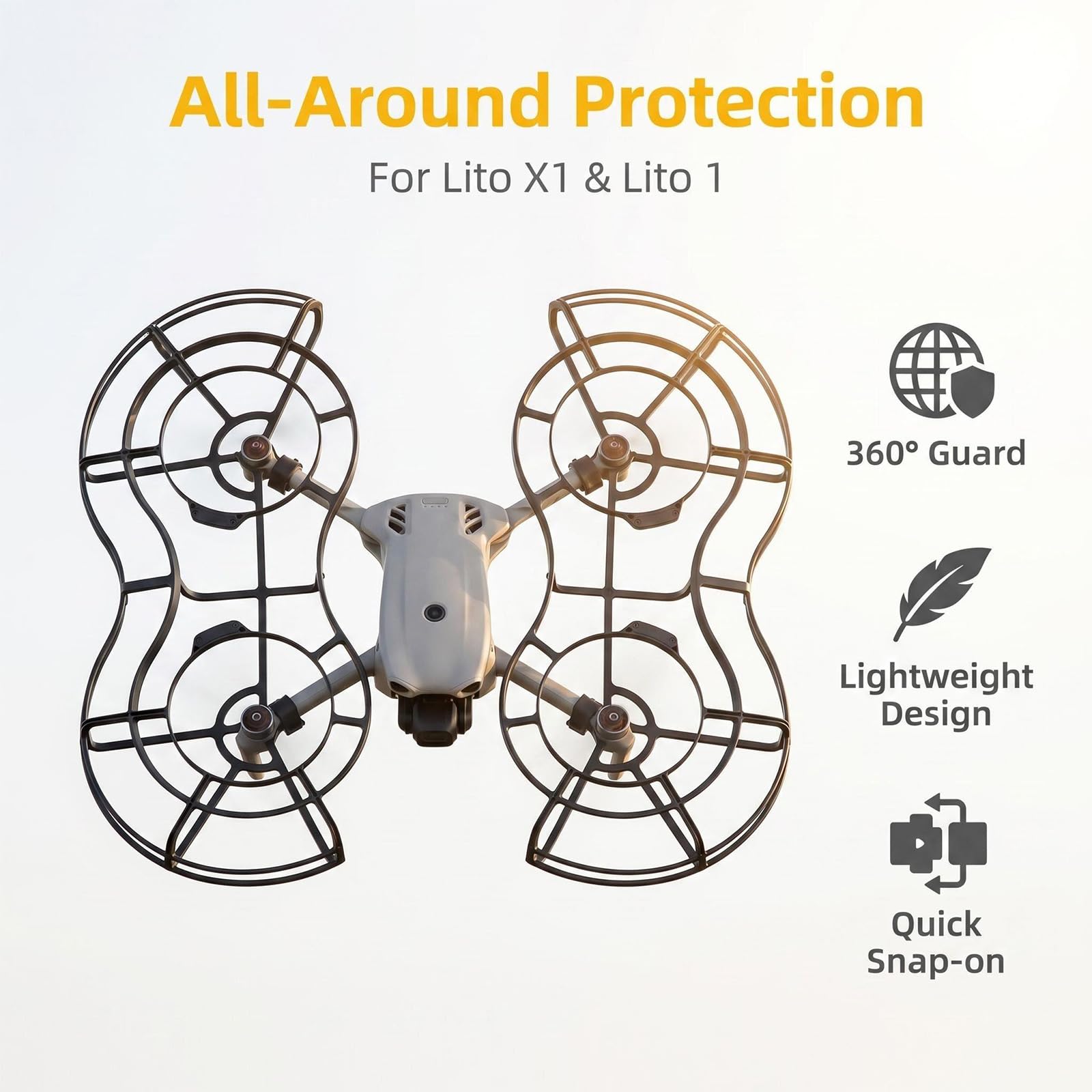 Osłona śmigła do drona DJI Lito X1/Lito 1, ochrona przed kolizjami, osłona ostrza wiosła z szybkim zwalnianiem, kompatybilna z DJI Lito X1/Lito 1, akcesoria
