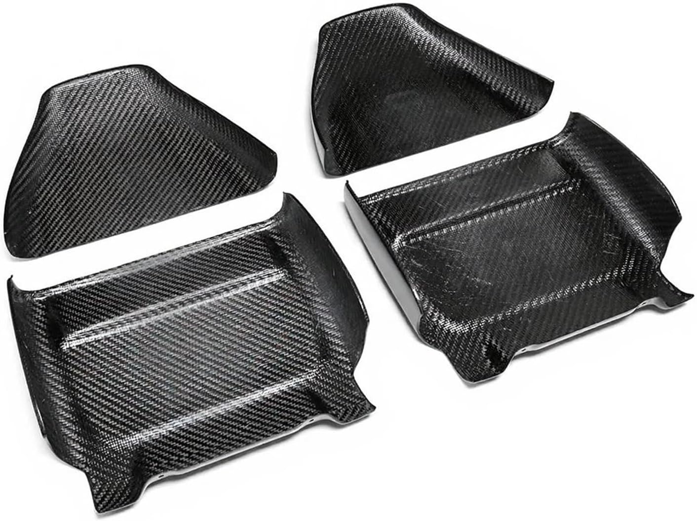 Add On Style Dry Carbon Fiber Inside Back Seat Cover Trim Plate Compatible for BMW F90 M5 2017-2023 Carbon Fiber Car Interior Trim(1 Pair)