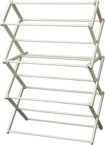 Peaceful Classics Amish - Perchero de madera hecho a mano para secar ropa de madera tendedero plegable para toallas mantas artículos esenciales del