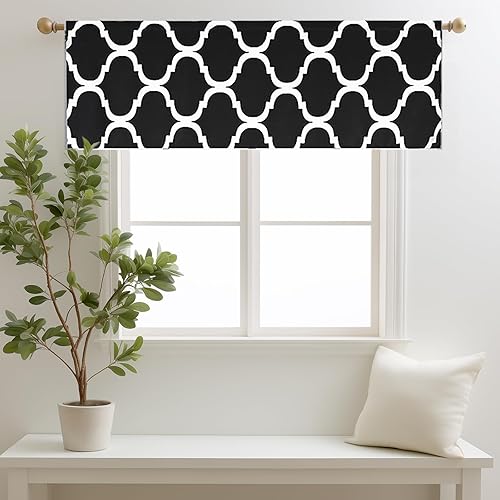 Melodieux - Cortinas de bolsillo de moda marroquí para cocina, cafetería o baño, pequeñas ventanas