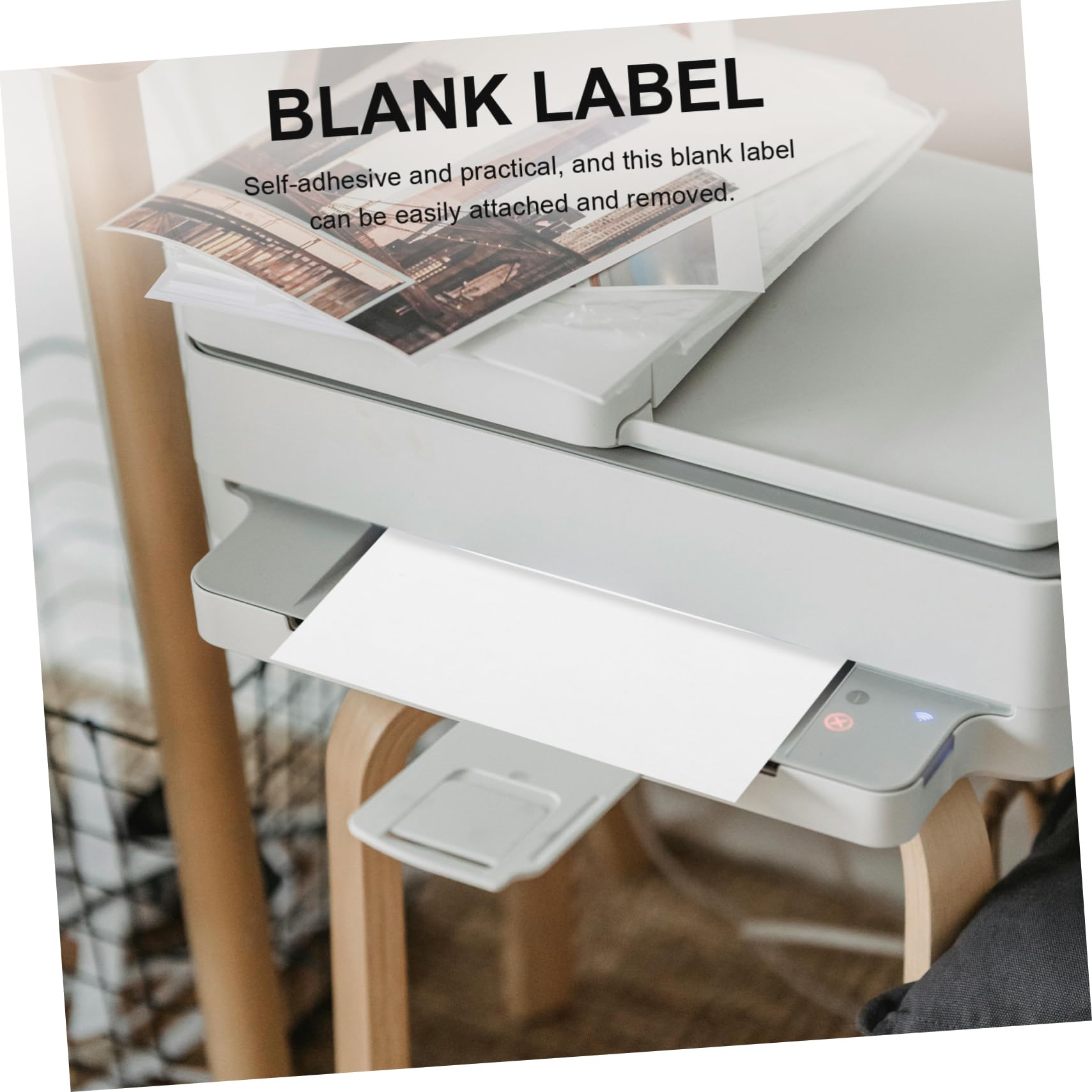 Papier D’étiquettes Autocollantes A4 pour Imprimante, 100 Feuilles Blanches