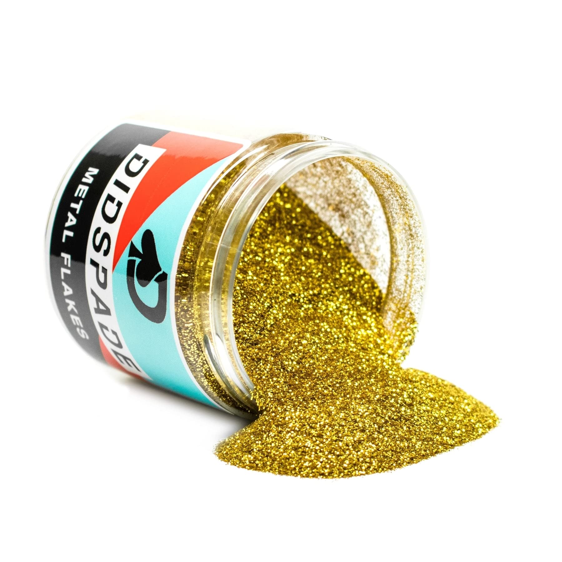 2oz Classic Gold 0.008" Small Gold Metal Flake Solvent Resisitant Glitter | Paint Metal Flake | Flake for Automotive Spray and Spray Painting | Glitter for Epoxy Resin