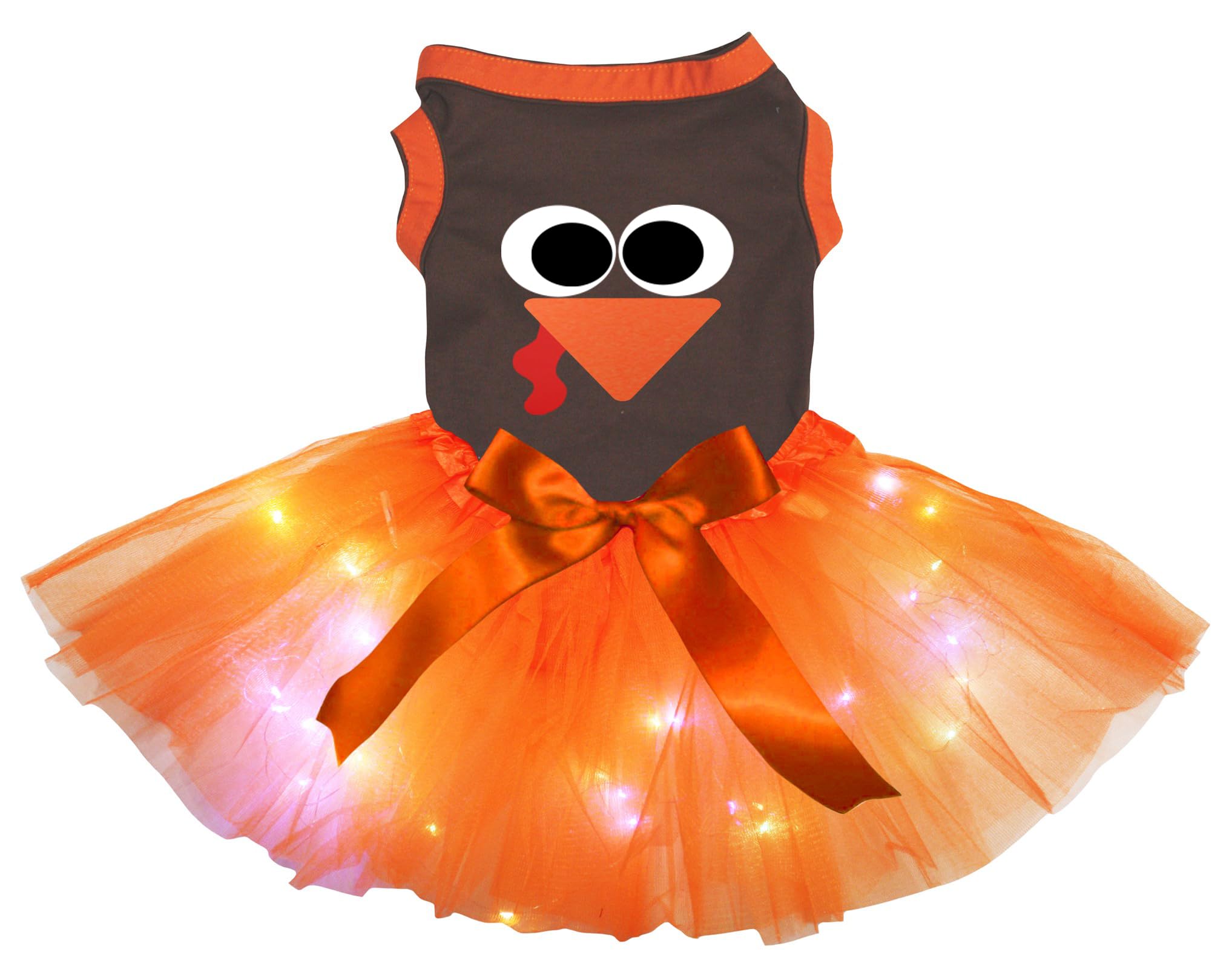 Robe pour chiot Turkey Face LED orange pour protéger votre compagnon en taille XXXL