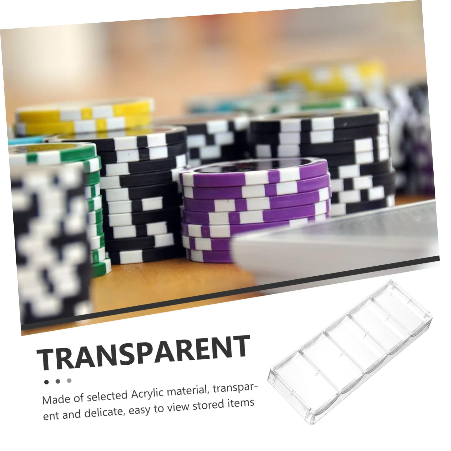 Vassoio Per Fiches Da Poker - Scatola Porta Fiches Da Poker A 5 Scomparti Custodia Per Fiches Da Poker E Design Elegante