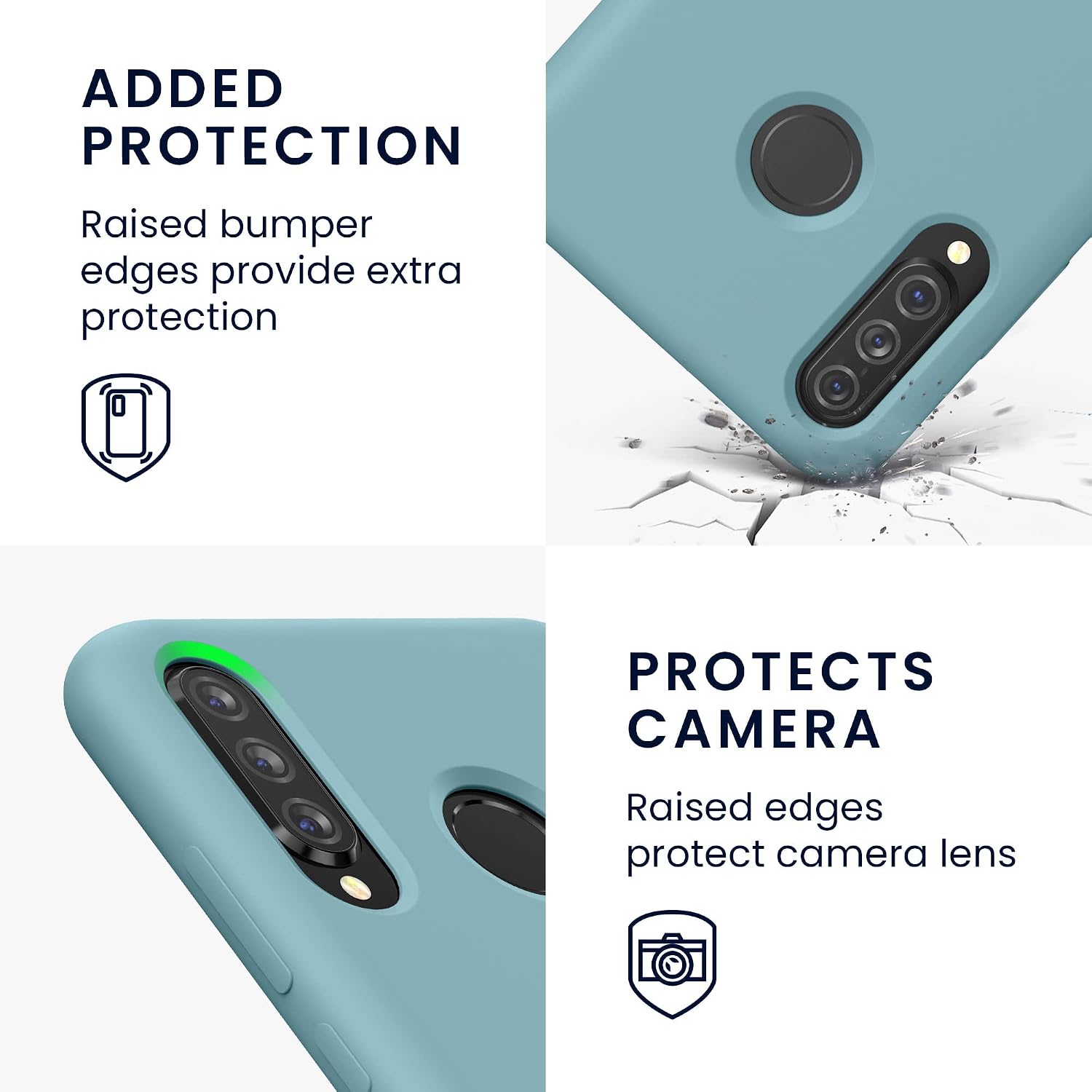 kwmobile Case Compatible with Huawei P30 Lite Case - TPU Silicone Phone Cover with Soft Finish - Arctic Night