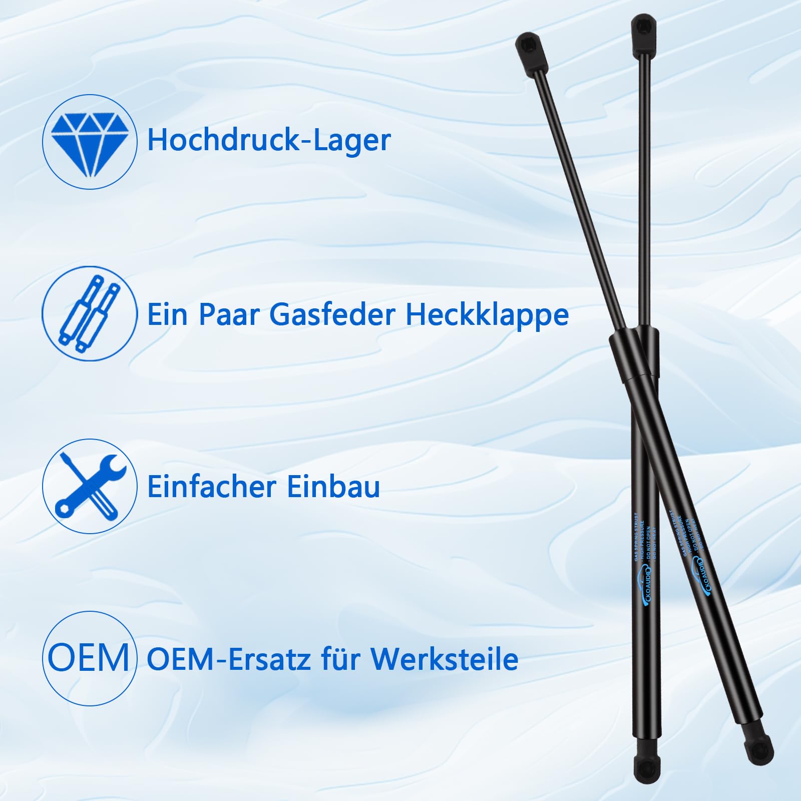 2X Pistoni Portellone Posteriore per Hyundai ix35 LM EL EL 2010-2019 Ammortizzatori Posteriori Molle a Gas Pistoncini Portellone Sostituire #81770-2Y000, 81780-2Y000, 2110248, 8710 43234