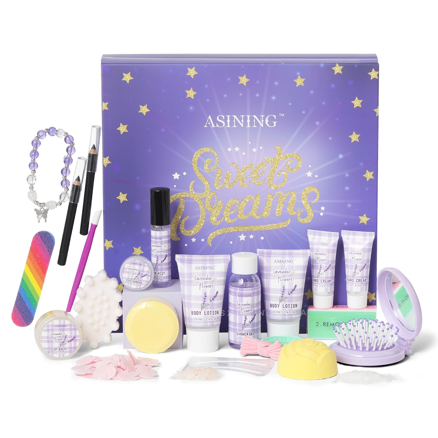 24PCS Holiday Beauty Advent Calendar, Spa Gift Set, Bath & Body Care, 24 Days of Countdown Calendar-Limited Edition Christmas Gifts Skincare Sets for Teen Girls and Women Gift