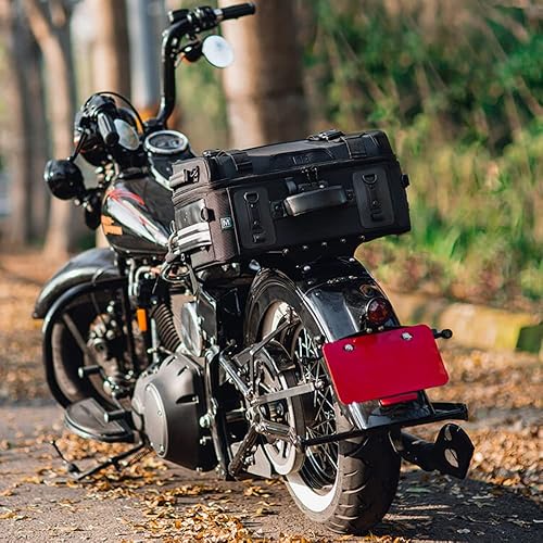 Miniatura 10 de Niche Cruiser - Bolsa trasera impermeable para motocicleta con bloqueo de número TSA, bolsa de equipaje de alta capacidad para viajes de otoño, con