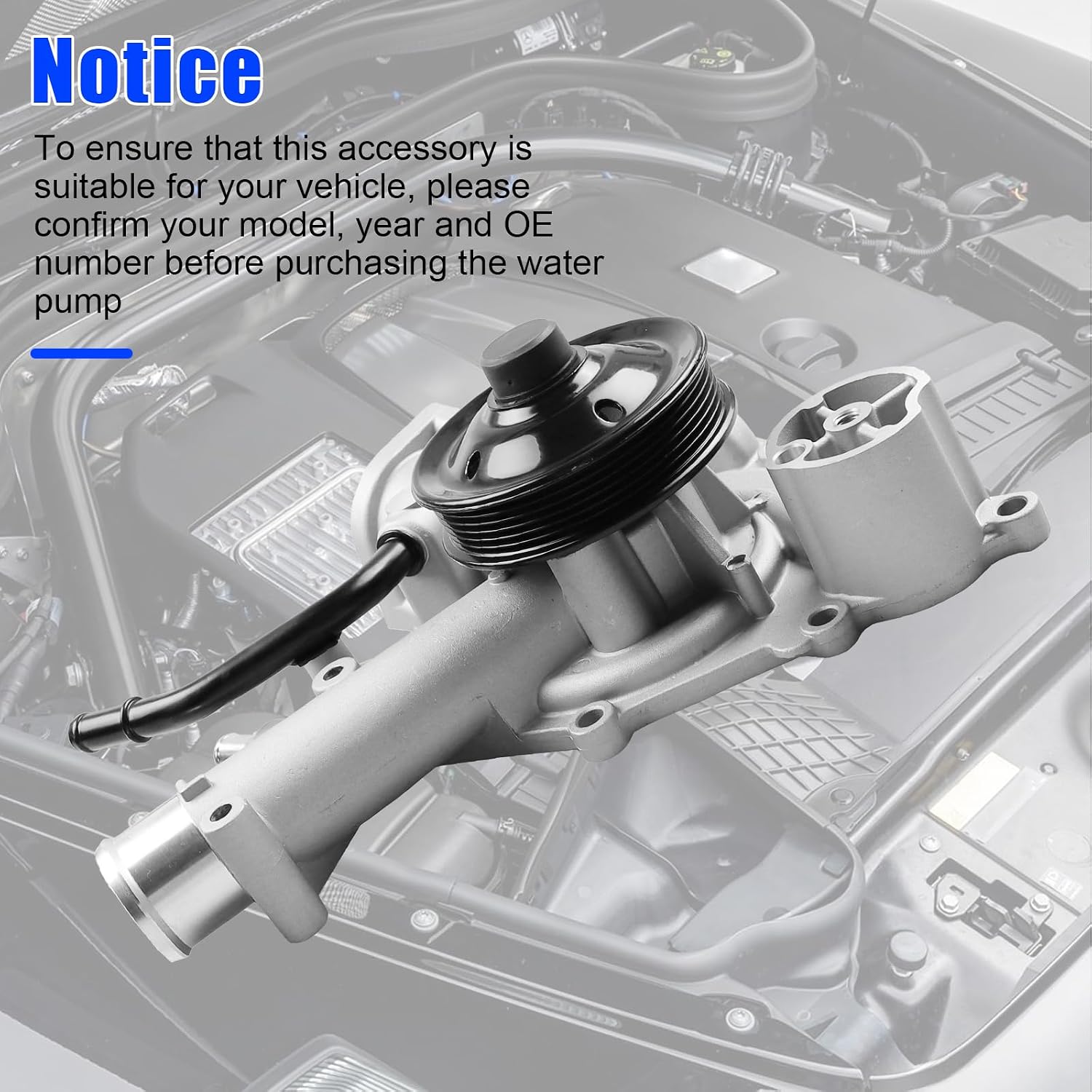 AW6341 Engine Water Pump W/Gasket Compatible with Ram 1500 2011-2020, 2500 2011-2018 & Dodge Ram 1500, Ram 2500 2009-2010, Durango & Chrysler Aspen, 5.7L OHV, OE# 68346912AA
