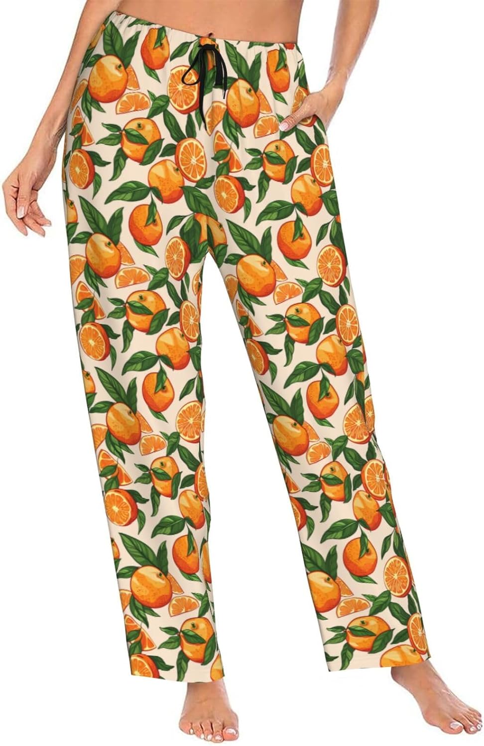 Women Comfy Pajama Pants Stretch Sleepwear Lounge Pants With Pockets & Drawstring