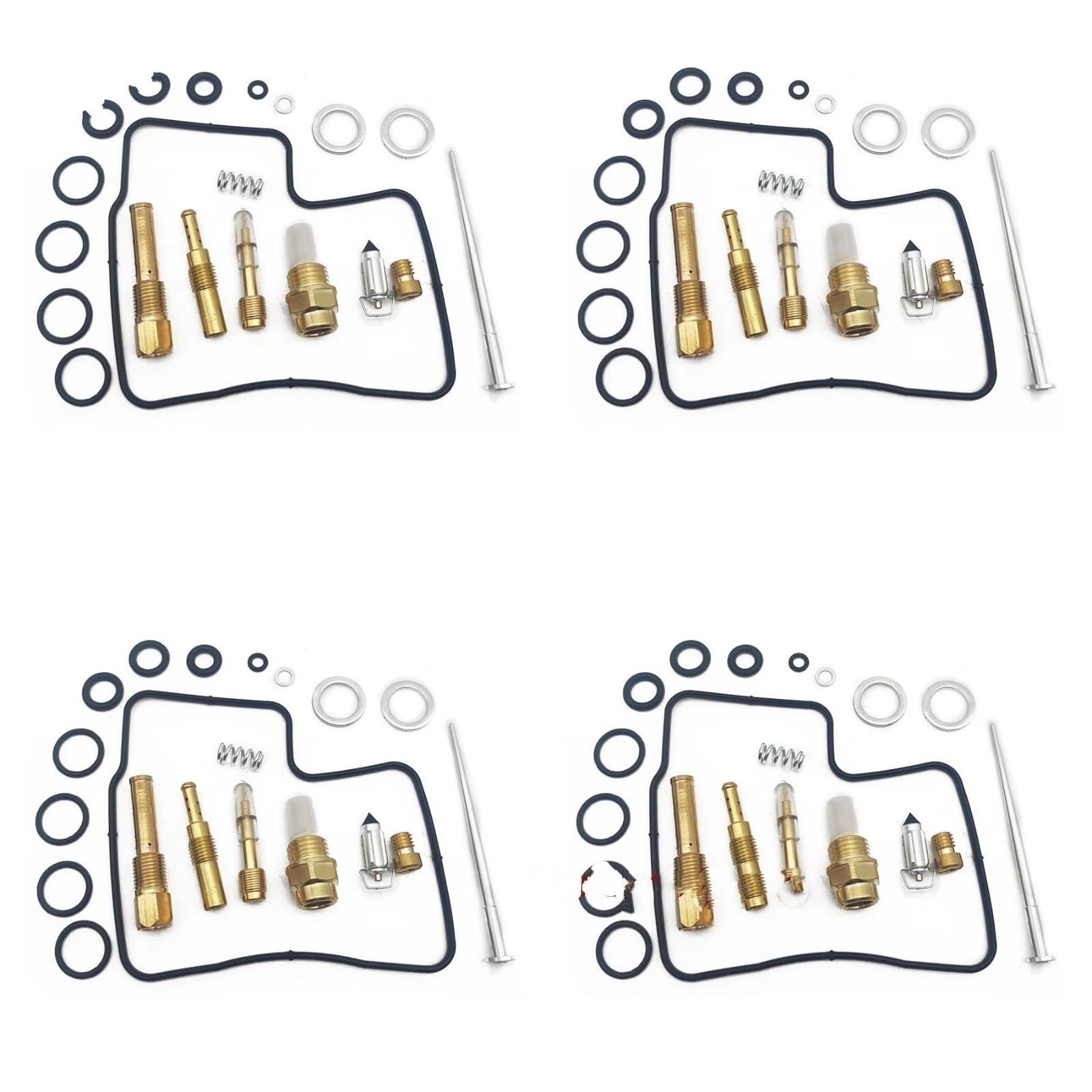 Kit Carburador Repuesto Compatible Con VT700C Para Shadow 700 1984 1985 1986 Kit De Reparación De Carburador De Motocicleta Junta De Válvula De Aguja Tornillo De Aire(4sets kit)