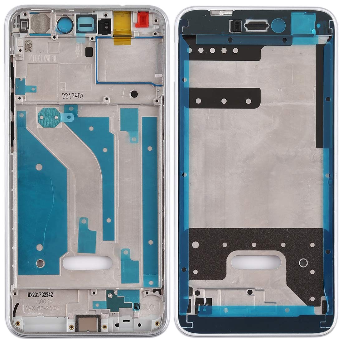 Châssis intermédiaire Huawei Honor 8 Lite noir avec boutons - 7