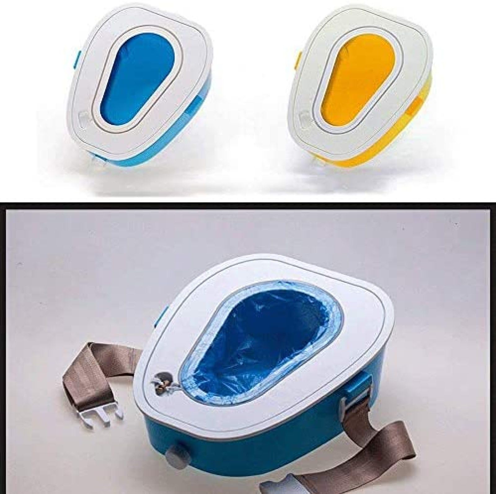 DIE Tragbare Autotoilette, Mobiles Notfall-Urinal, Töpfchen Für Erwachsene/Kinder/Schwangere Frau/Alter Mann, Geeignet Für Outdoor, Camping, Reisen, Wandern, Blau,Constructive23