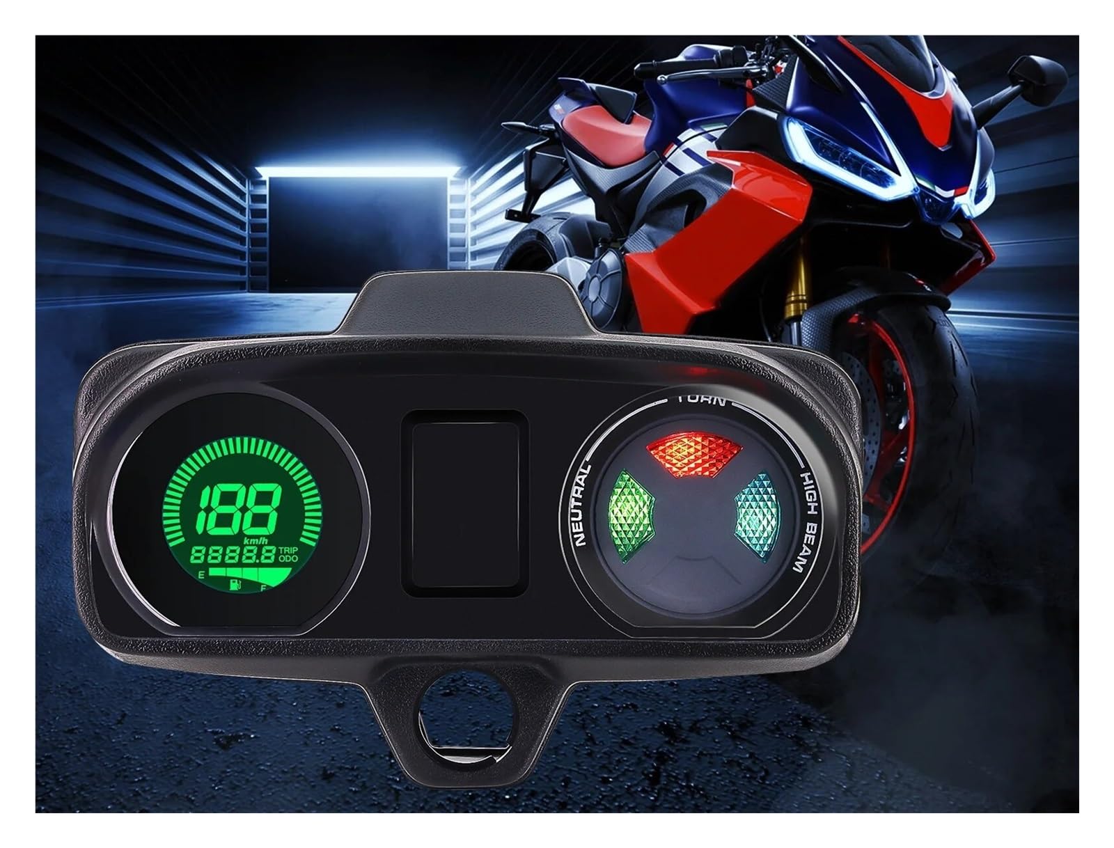 Contagiri contachilometri Tachimetro Universale Per Moto 12V Indicatore Livello Carburante Retroilluminazione A LED Digitale Moto 12V Per Titan Per CG 150 Fan