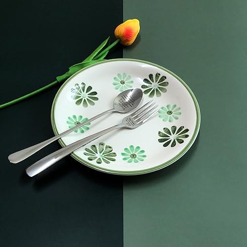 Miniatura 11 de Brother - Juego de tenedor y cuchara para sopa, regalo de cumpleaños inspirador, cucharas para café, cena, helado, postre, tenedores para tartas