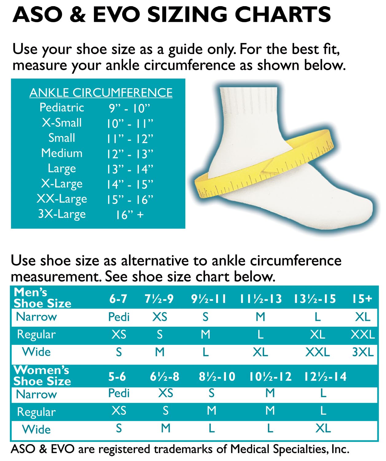 ASO Ankle Stabilizing Orthosis wInserts Large - White product thumbnail 3