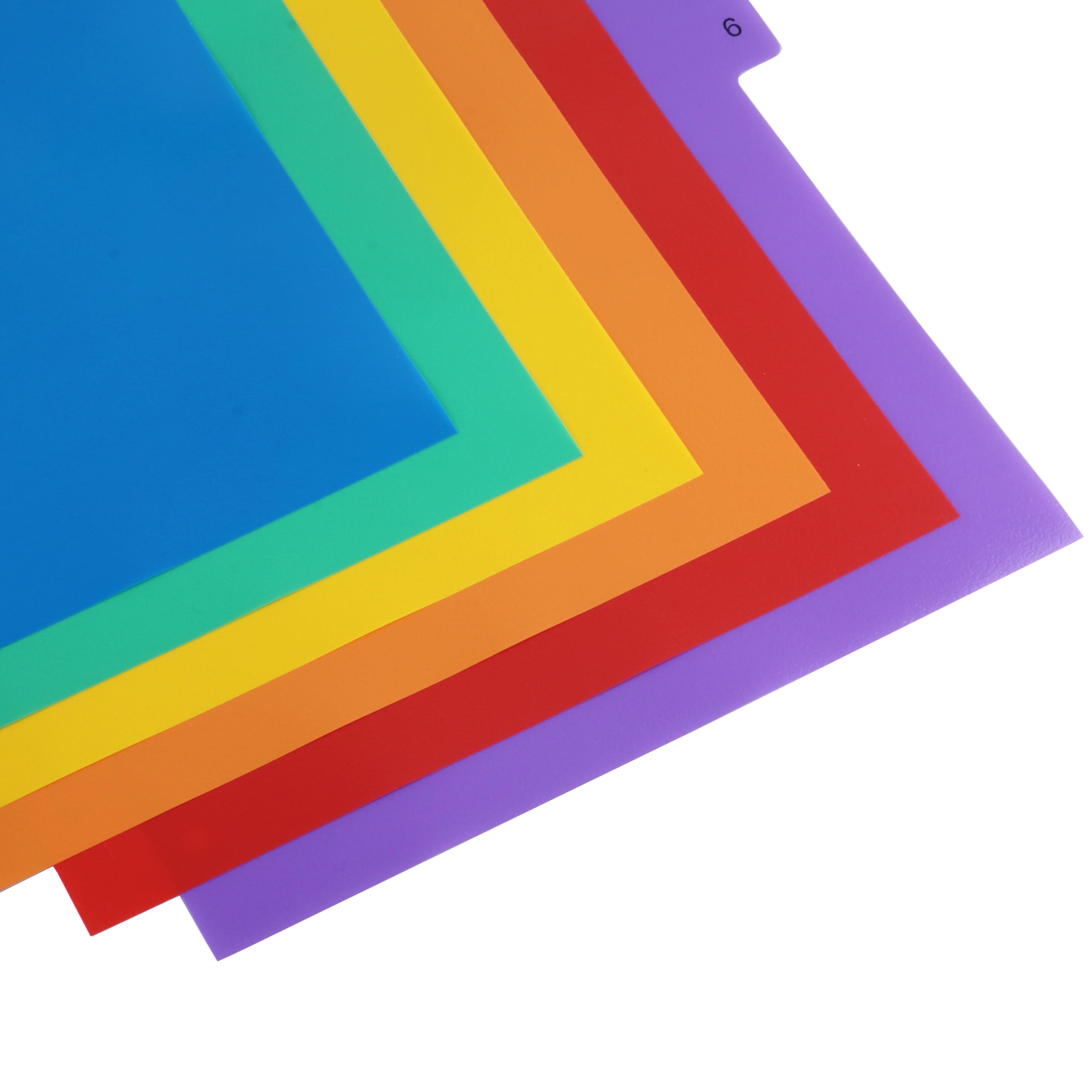 AMO HERMOSO 10 Pack 12 Part File Dividers A4 for Lever Arch Files Ring Binders Plastic Multi-Coloured, 1-12 Index Sections 10Pack - Image 4