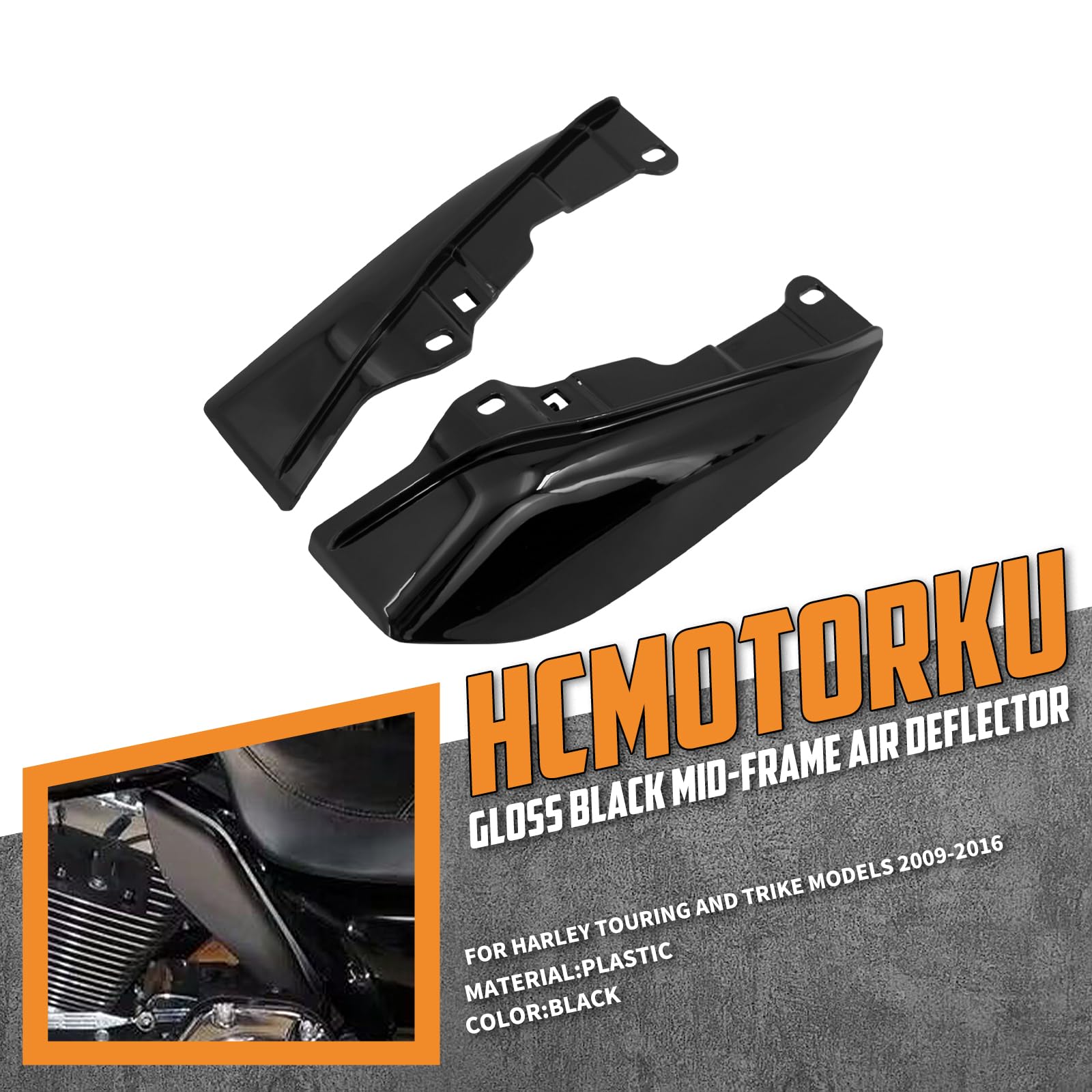 Motorrad Mittelrahmen Luftabweiser Verkleidung Hitzeschild Fit Für Touring Trike 2009-2016