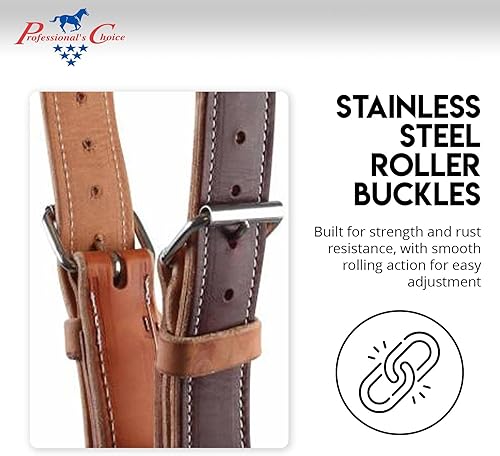 Miniatura 3 de Professional's Choice The Dare Cribbing Control Collar  Protección de cuero duradero para caballos  Ajuste ajustable totalmente reversible con forro