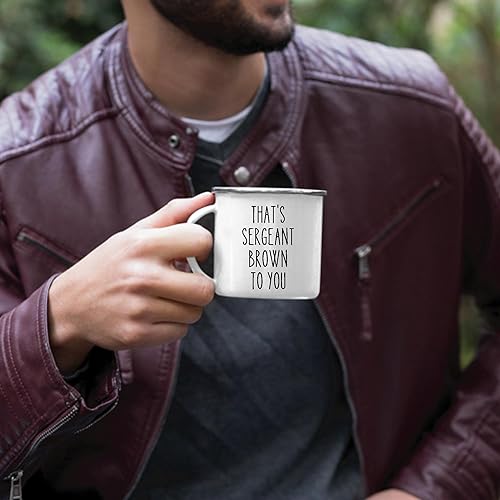 Miniatura 5 de Custom Sergeant Mug Gifts Cop Promotion Appreciation Coffee Ideal Police Officers 12oz Enamel Silver Mug