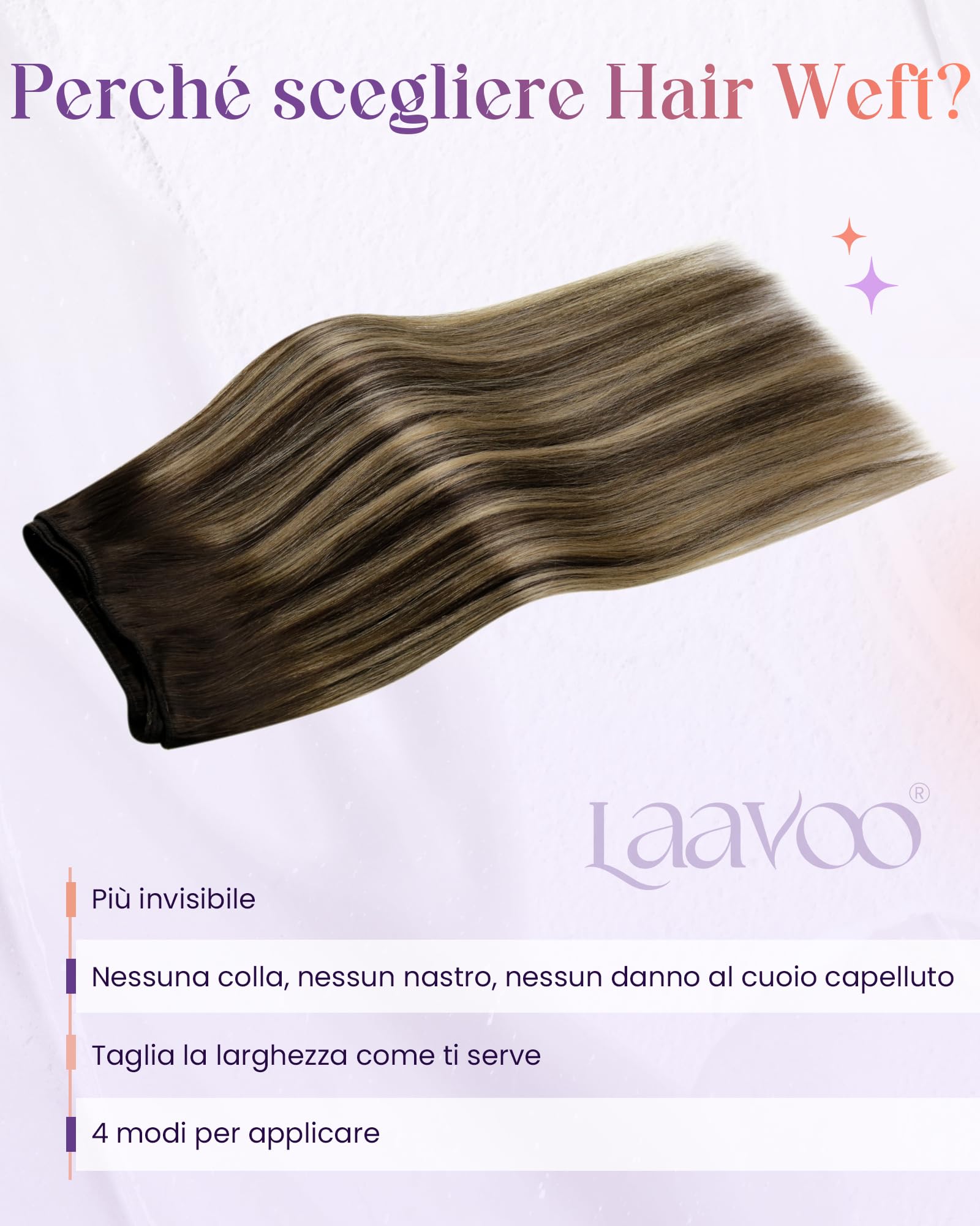 Totale 140g Extension Capelli Veri Cheratina con Extension Capelli Veri Tessitura Marrone Cioccolato con Balayage Marrone Scuro Mix Biondo Caramello 35cm con 40cm