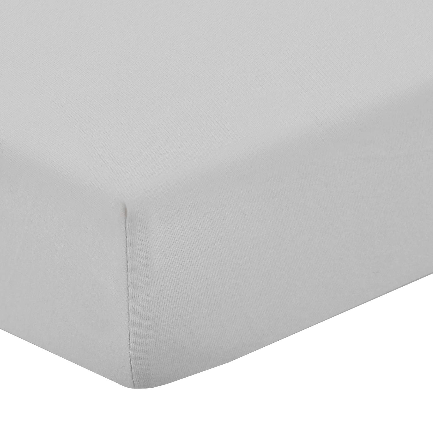 Crib Sheet for Boy or Girl, 100% Soft Cotton Crib Sheets, Fitted Baby Crib Sheet Breathable and Soft for Standard Crib (28" X 52") and Toddler Mattresses, Nursery Bedding Grey Crib Sheet