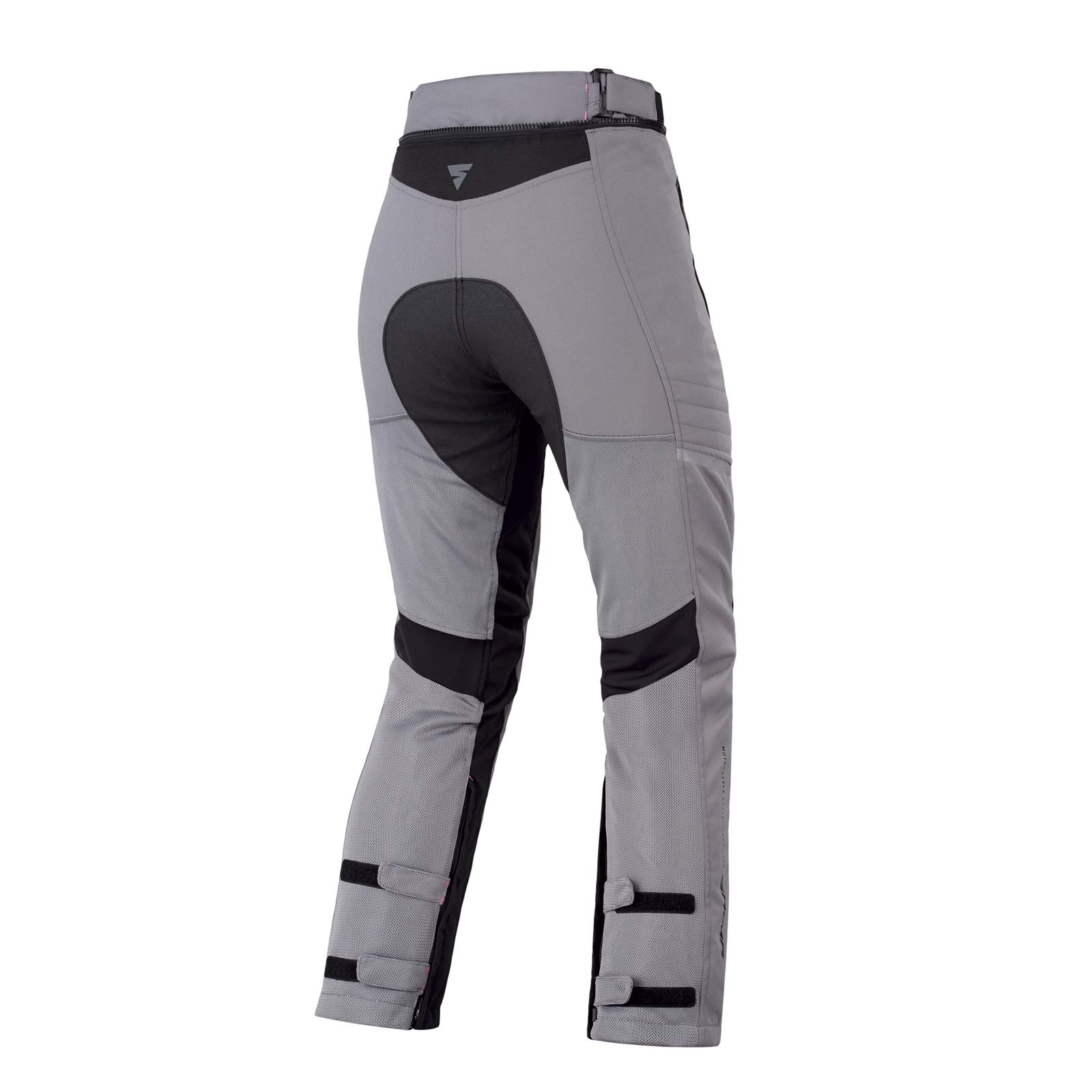 SHIMA JET | Panneaux MESH Respirants, Membrane Imperméable et Amovible, Protecteur Dorsal de Niveau 2 inclus, Ajustement Avancé (Femme, Pantalon, Gris, M)